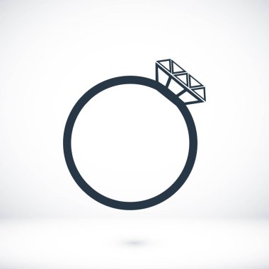 Yüzük düz simgesi