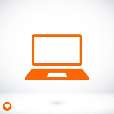 Laptop Düz Simgesi