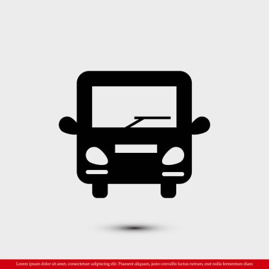 Otobüs Düz Simgesi