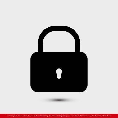 düz kilit simgesi