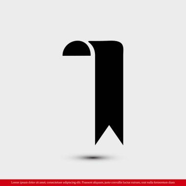 Kurdele düz simgesi