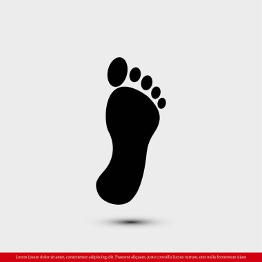 siyah ayak izi simgesi