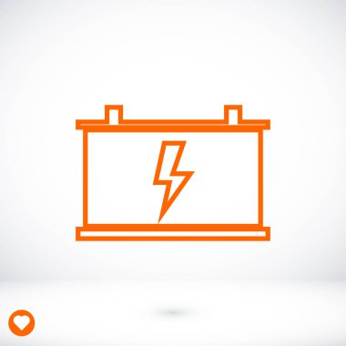 Araba akü vektör simgesi