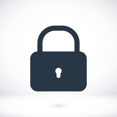 düz kilit simgesi