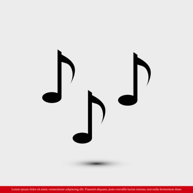 Müzik notlar işareti simgesi