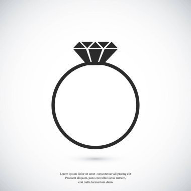 Yüzük düz simgesi