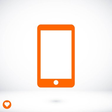 Telefon düz simgesi