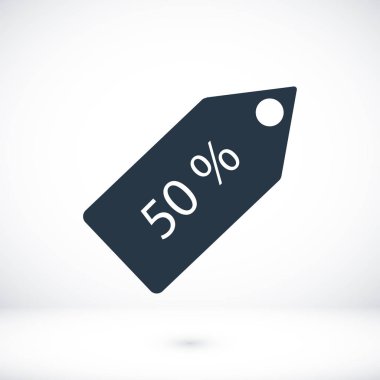 % 50 bir ses etiketi simgesi