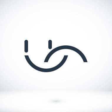 gülümseme düz simgesi