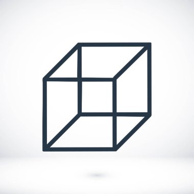 küp düz simgesi