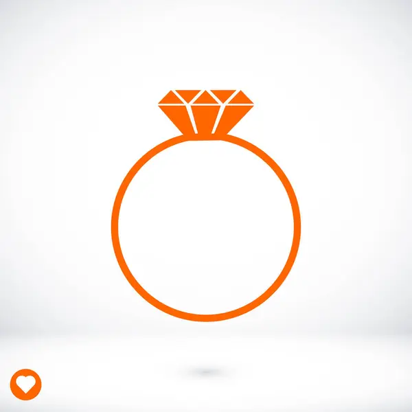 Anillo icono plano — Vector de stock