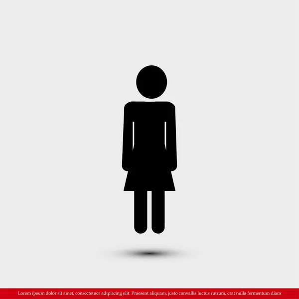 Frauen flache Ikone — Stockvektor