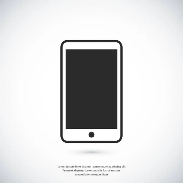 Smartphone platte pictogram — Stockvector