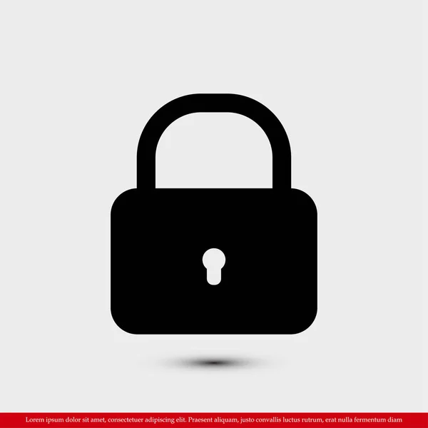 Lock flat icon — Stock Vector