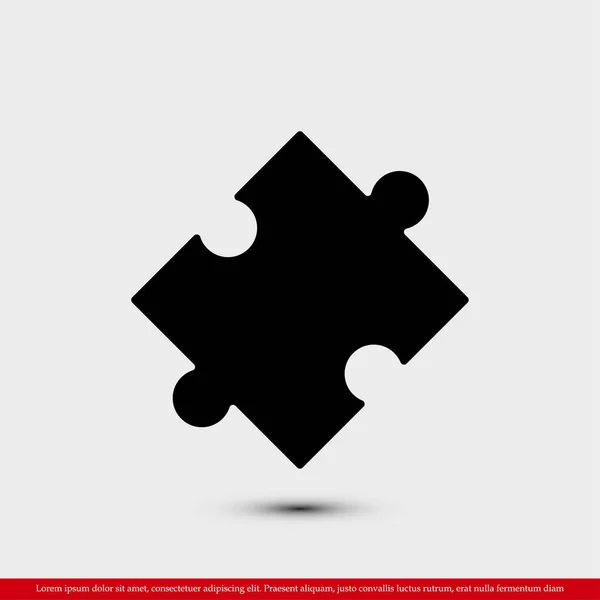 Puzzel platte pictogram — Stockvector