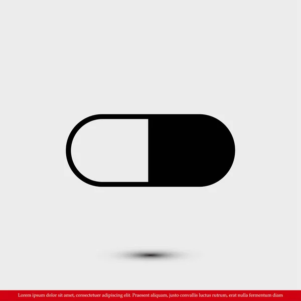 Icône de capsule médicale — Image vectorielle