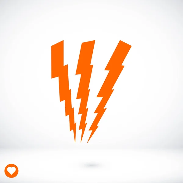 Lightning flat icon — Stock Vector