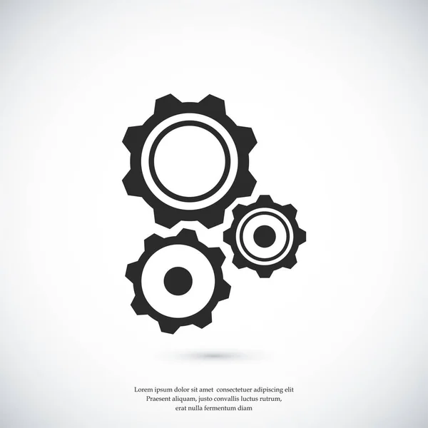 Cogwheels icono plano — Archivo Imágenes Vectoriales