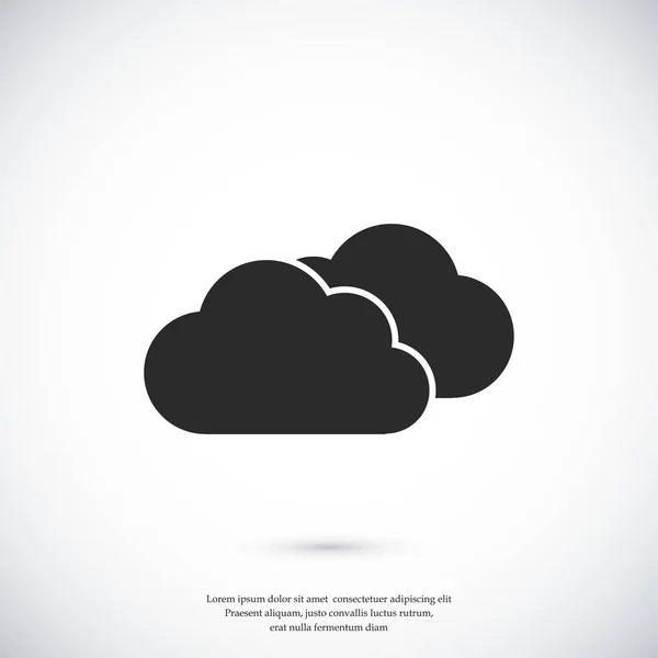 Icône météo nuageuse — Image vectorielle