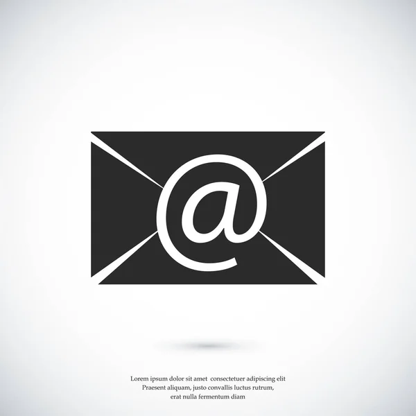 Ícone plana mensagem de e-mail —  Vetores de Stock
