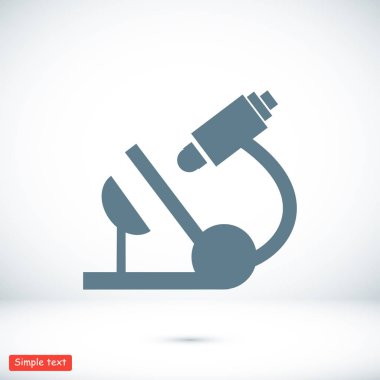 mikroskop düz stil ikonu