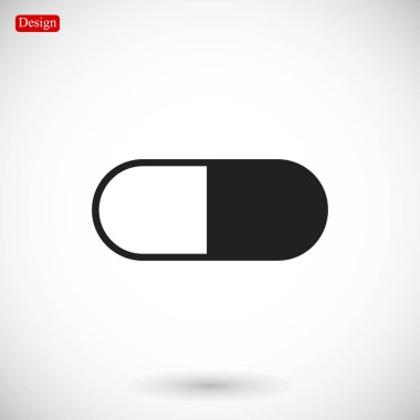 kapsül düz stil ikonu