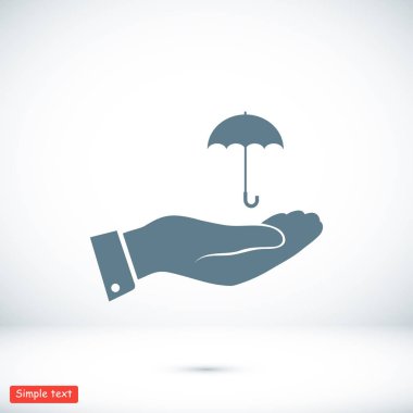 El simgesi olan şemsiye