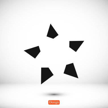 yıldız düz stil ikonu