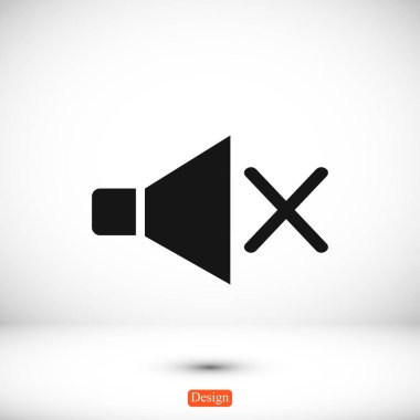 hoparlör düz stil simgesi