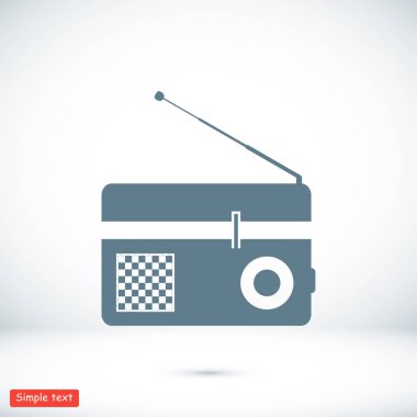 radyo düz simgesi