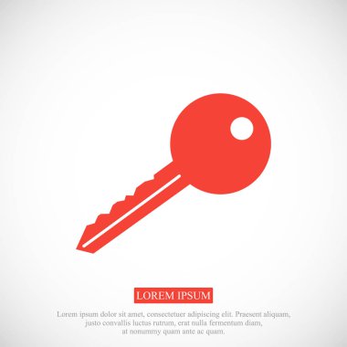 anahtar düz simgesi