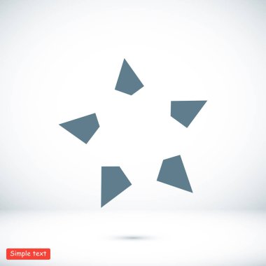 yıldız düz stil ikonu