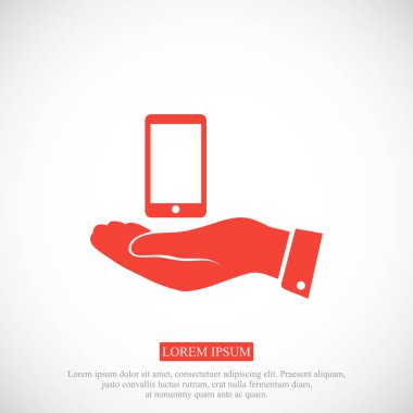 akıllı telefon el simgesi