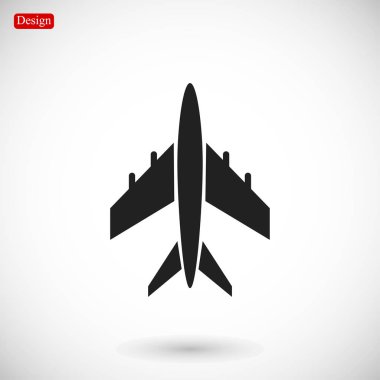 uçak düz stil ikonu