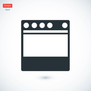 Mutfak sobası simgesi