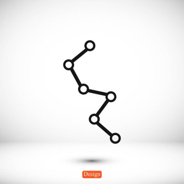 Diyagram düz stil ikonu