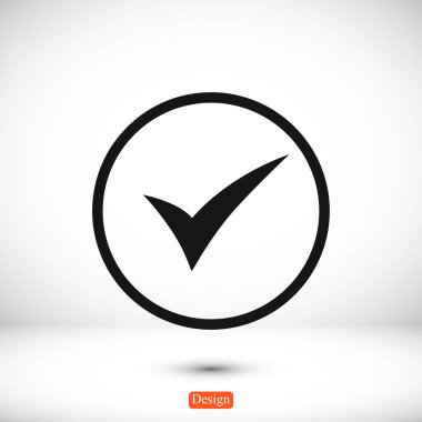 düz stil ikonu Tamam