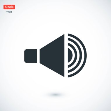 hoparlör düz stil simgesi