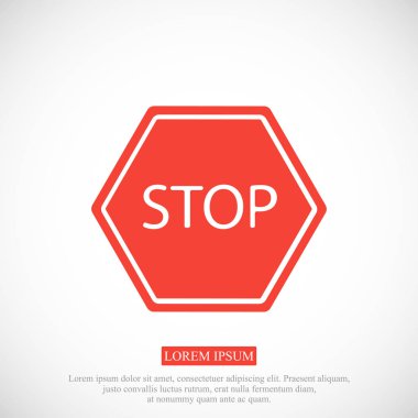 Düz stil ikonu durdurmak 