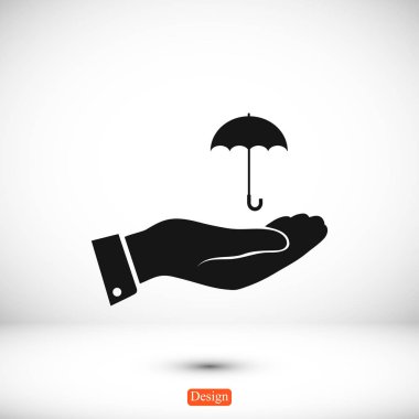 El simgesi olan şemsiye