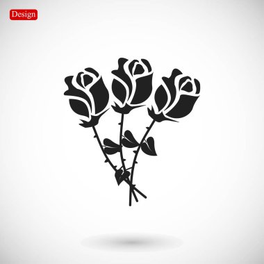 Buket gül simgesinin