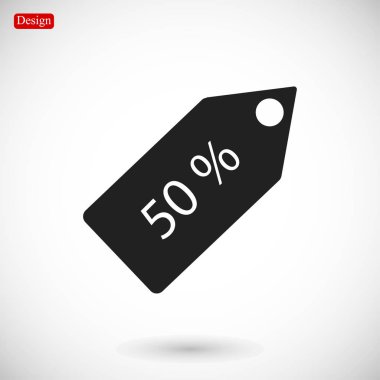 % 50 bir ses etiketi simgesi