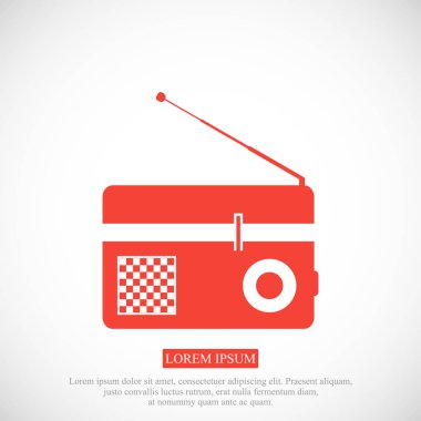 radyo düz simgesi