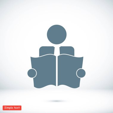 kitap okuyucu işareti simgesi