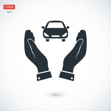 Ellerin simgesinde araba