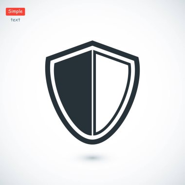 Kalkan düz stil simgesi 