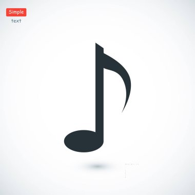 müzik notası düz simgesi