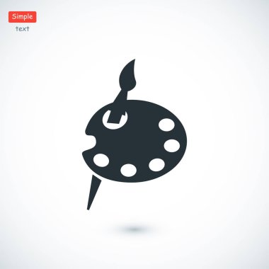 boya paleti ve fırça simgesi