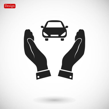 Ellerin simgesinde araba