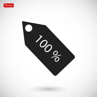 % 100 bir ses etiketi simgesi 